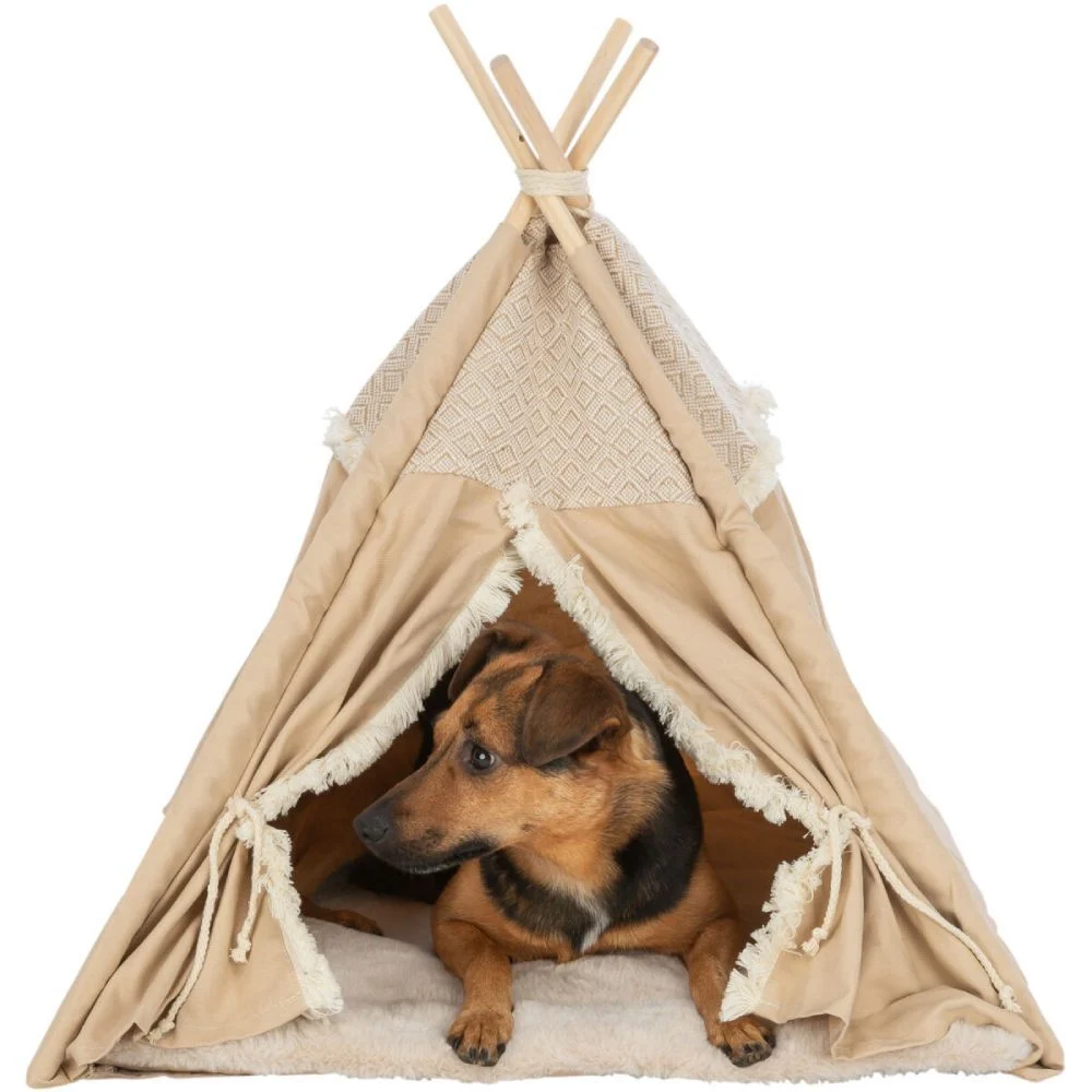 Trixie Tipi Boho будиночок для собак 55х65х55 см - бежевий Trixie Tipi Boho будиночок для собак 55х65х55 см - бежевий