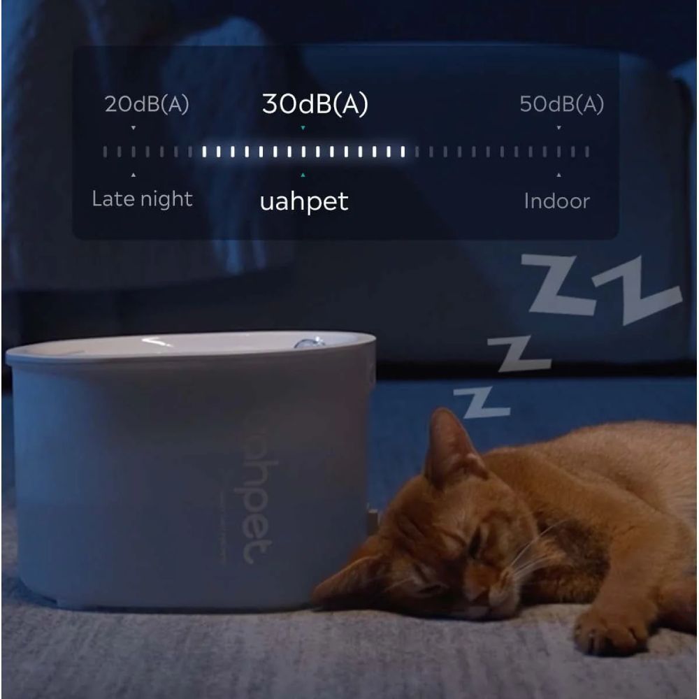 Uahpet Glow Wireless Pet Fountain поилка-фонтан для кошек 2 л - белый