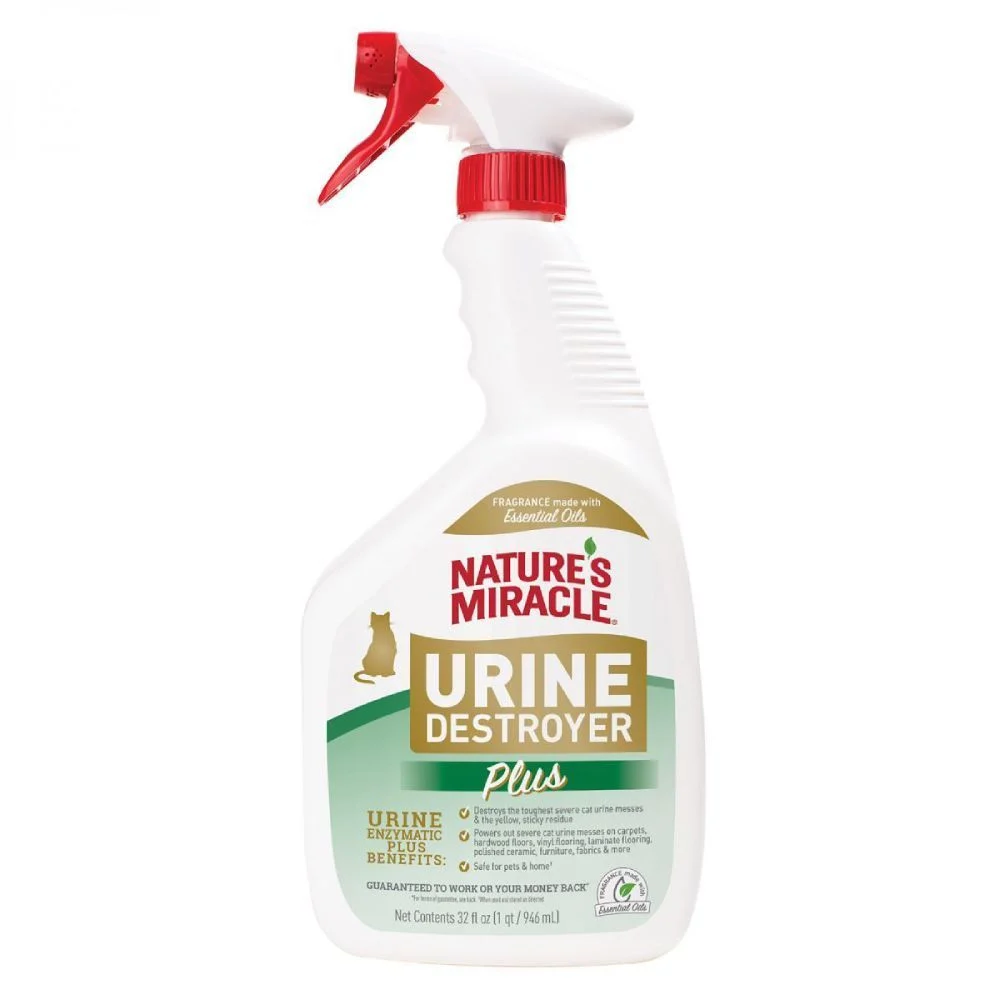 Знищувач Nature's Miracle «Urine Destroyer» для видалення плям і запахів від сечі котів 946 мл