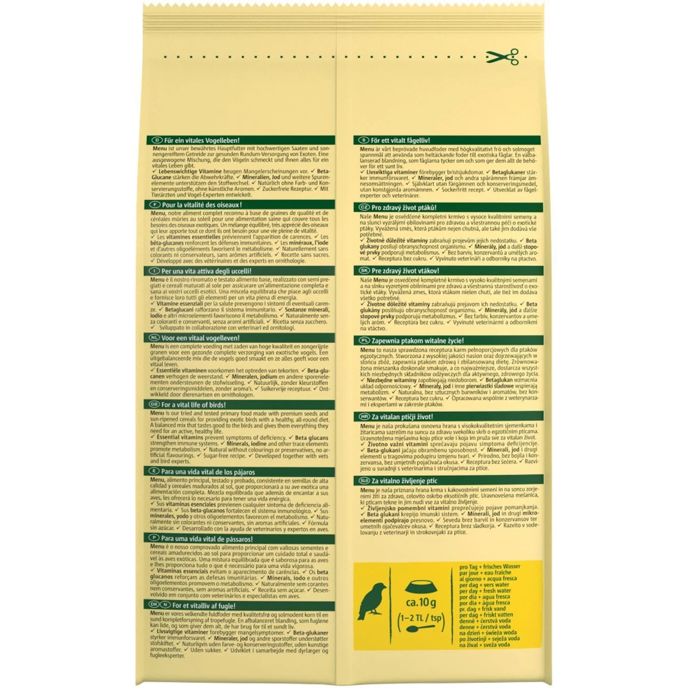 Корм для екзотичних птахів Vitakraft Menu 500 г - асорті