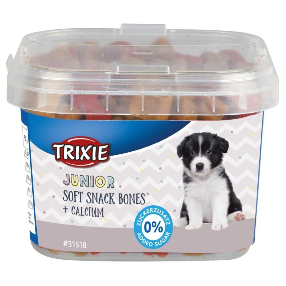 Ласощі для цуценят Trixie Junior Soft Snack Bones 140 г - курка, ягня та лосось Ласощі для цуценят Trixie Junior Soft Snack Bones 140 г - курка, ягня та лосось