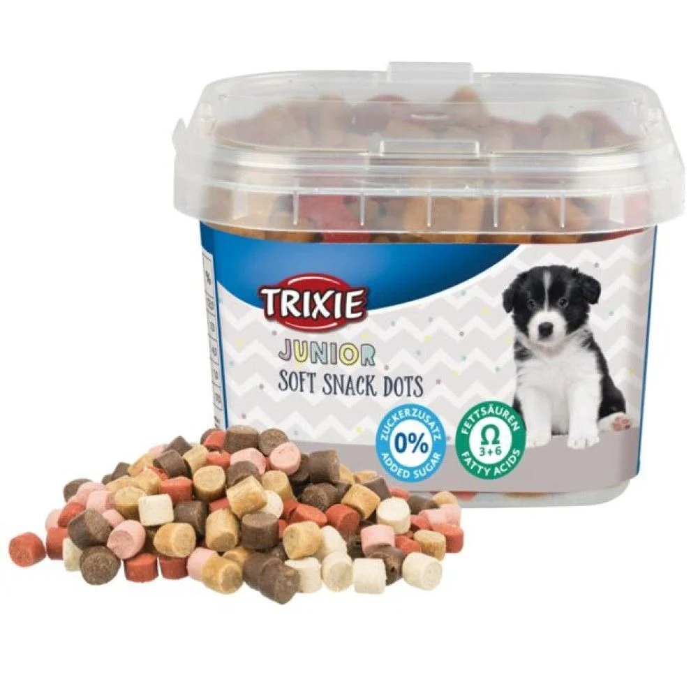 Лакомства для щенков Trixie Junior Soft Snack Dots 140 г - курица и лосось Лакомства для щенков Trixie Junior Soft Snack Dots 140 г - курица и лосось