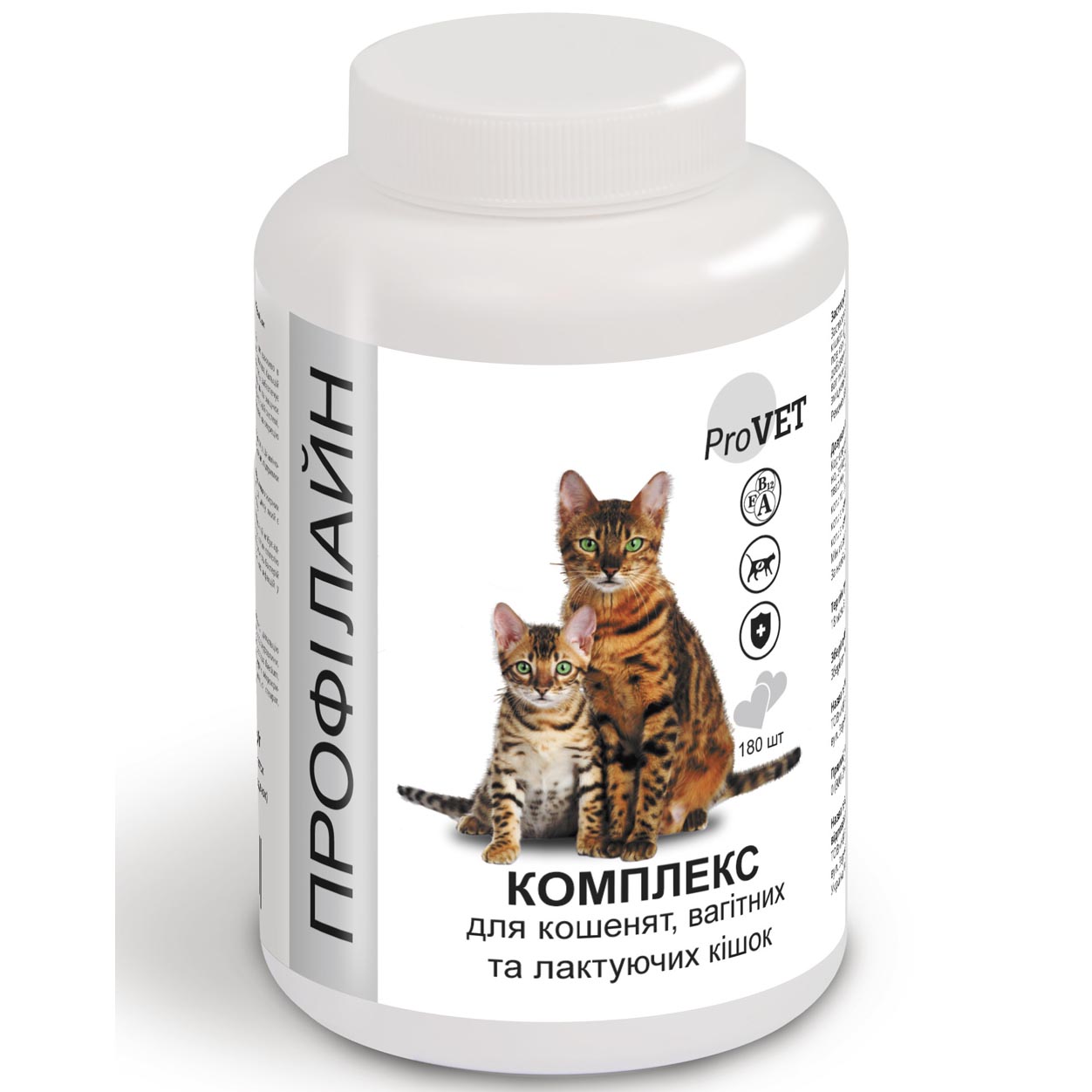 Витаминно-минеральная добавка ProVET Профилайн комплекс 180 табл, 145 г (для котят, беременных и кормящих кошек)