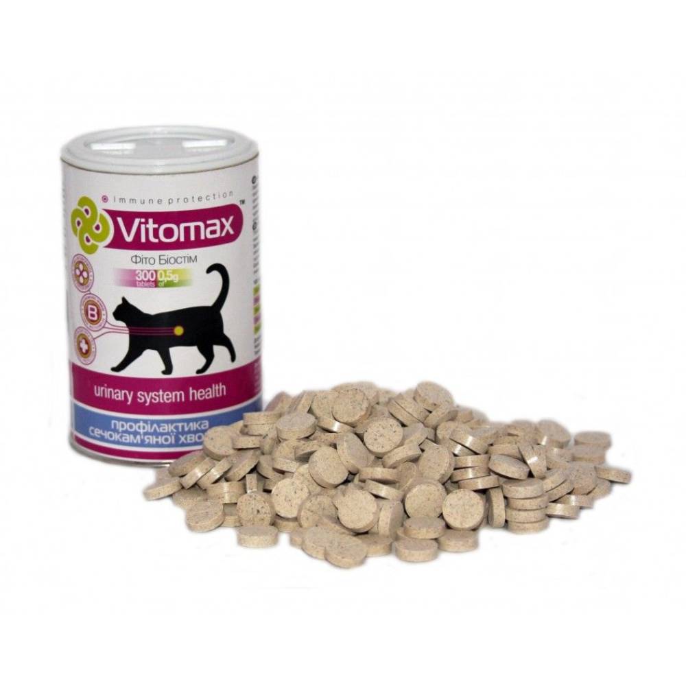 Вітаміни для котів Vitomax Фіто Біостім Urinary 300 шт Вітаміни для котів Vitomax Фіто Біостім Urinary 300 шт