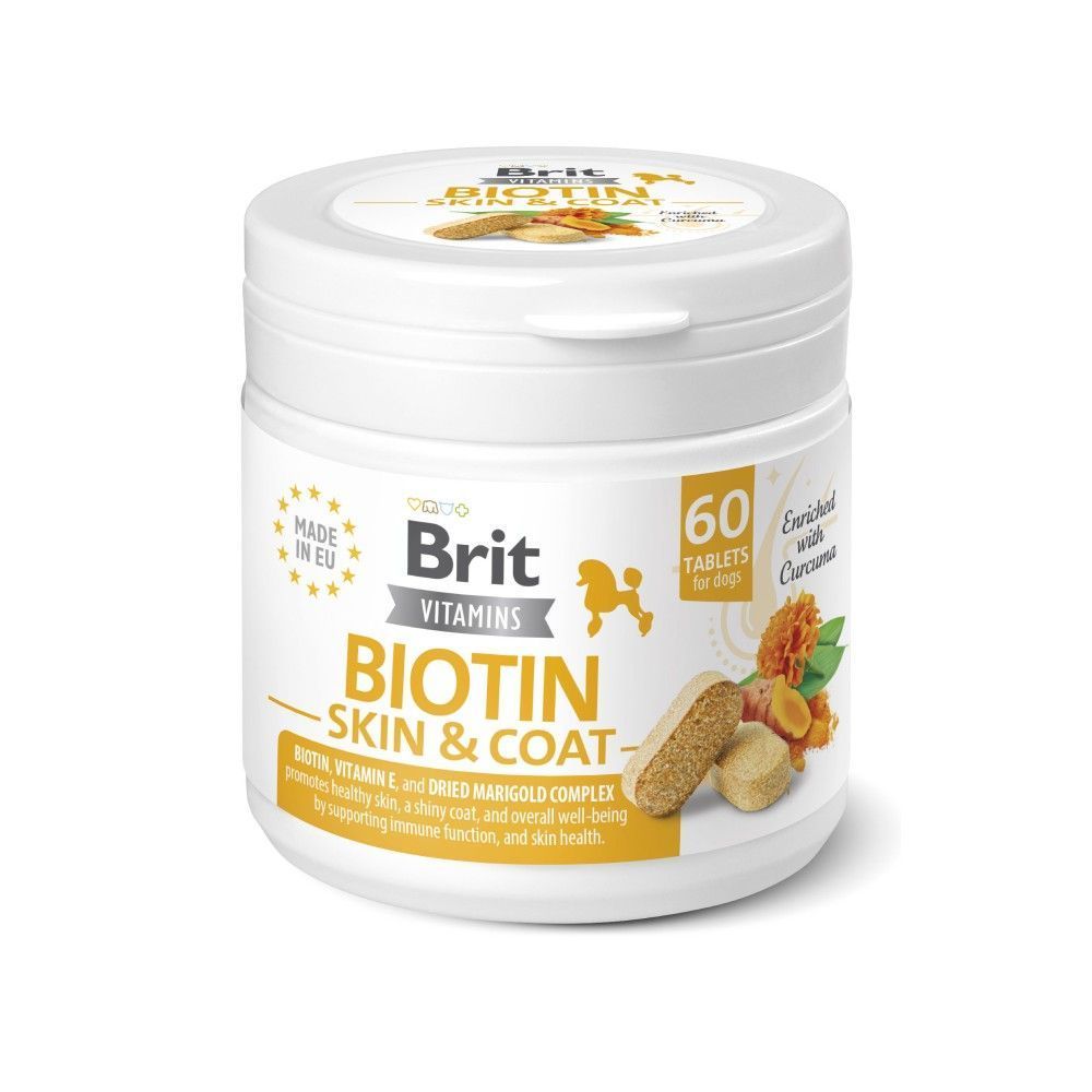 Brit Vitamins Biotin Skin&Coat Care вітаміни для собак 60 шт Brit Vitamins Biotin Skin&Coat Care вітаміни для собак 60 шт