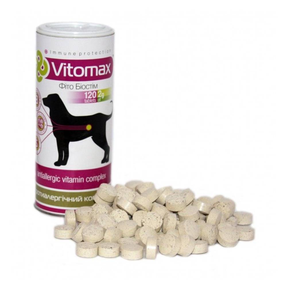 Вітаміни для собак Vitomax Фіто Біостім Antiallergic 120 шт Вітаміни для собак Vitomax Фіто Біостім Antiallergic 120 шт