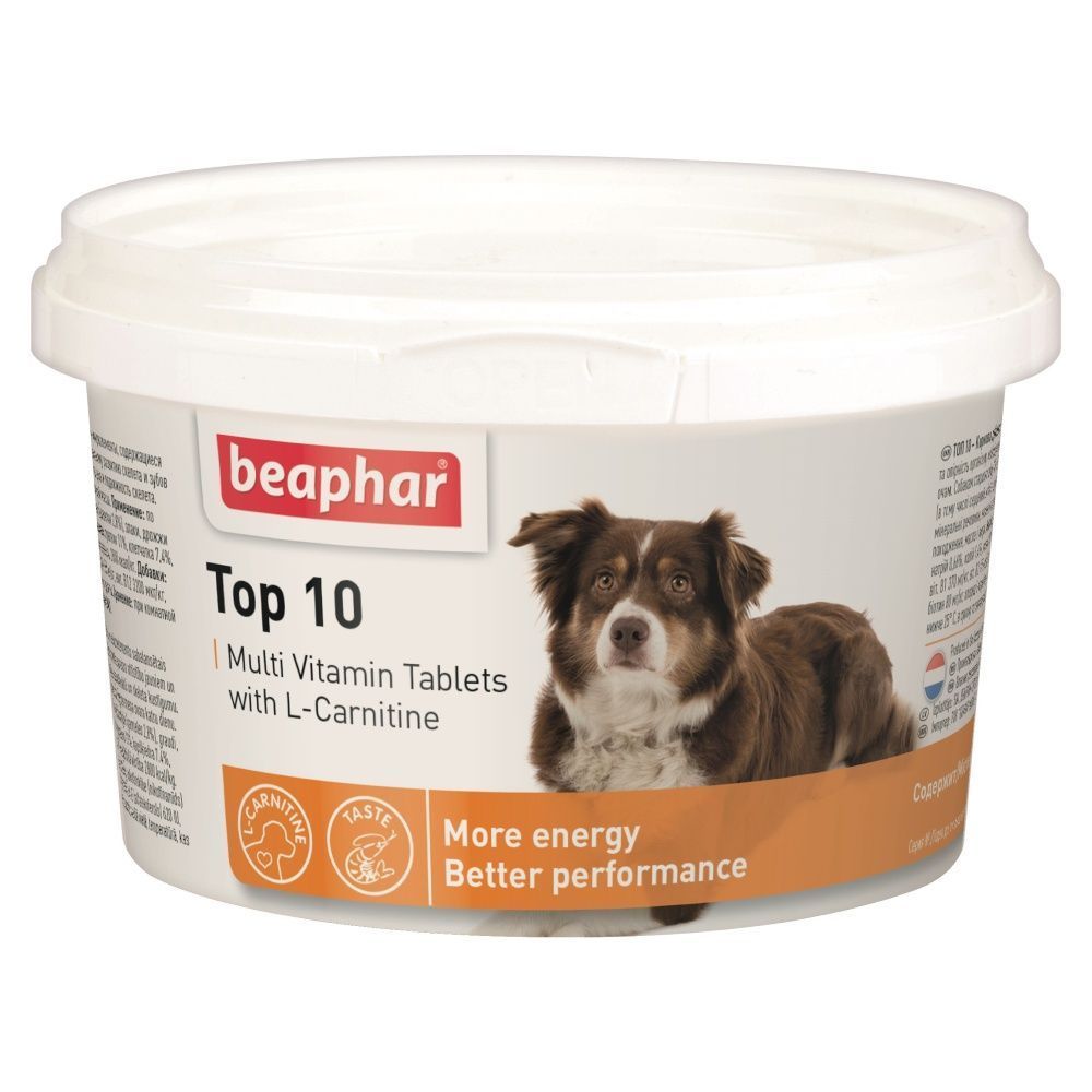 Вітаміни для собак Beaphar Top 10 Dog 180 таблеткил. Вітаміни для собак Beaphar Top 10 Dog 180 таблеткил.