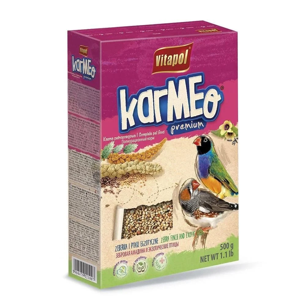 Корм для екзотичних птахів Vitapol Karmeo Premium 500 г - асорті Корм для екзотичних птахів Vitapol Karmeo Premium 500 г - асорті