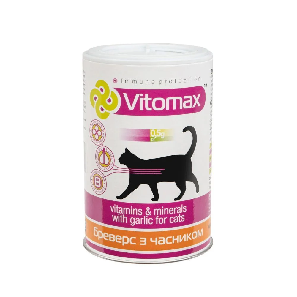 Vitomax Бреверс вітаміни для котів 300 шт - часник