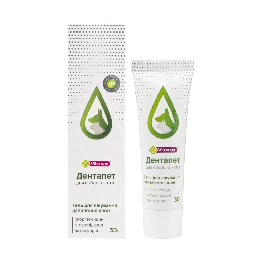 Vitomax Дентапет гель для котів та собак 30 г