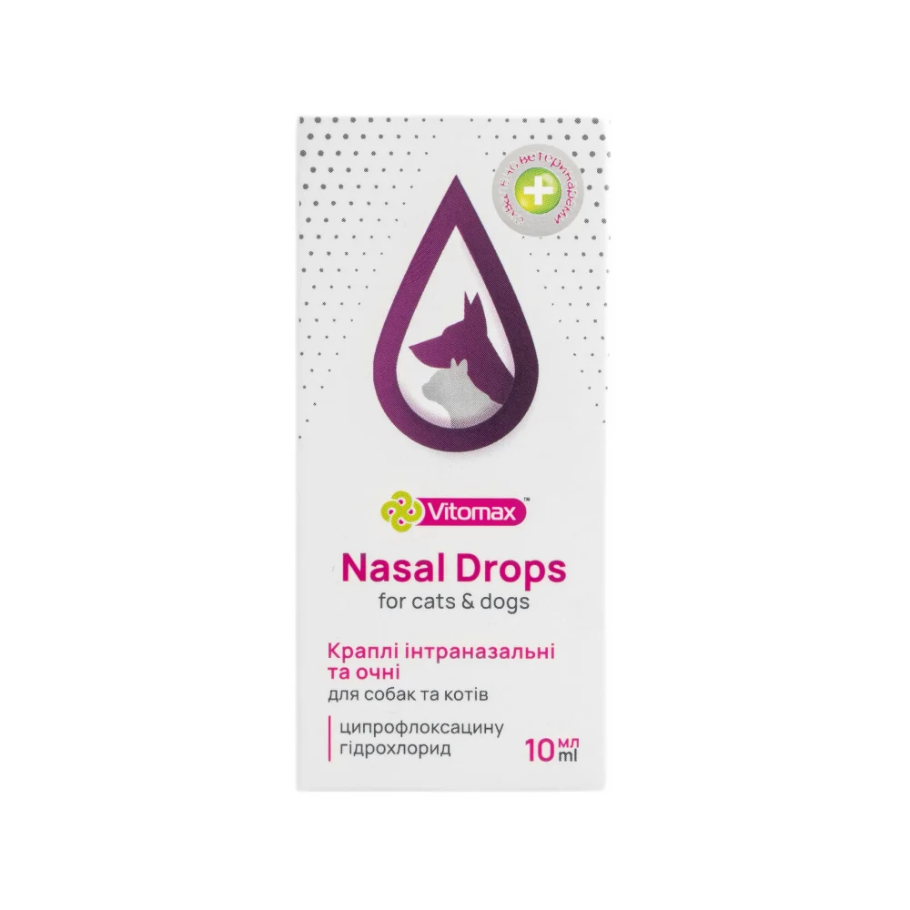 Vitomax Nasal Drops капли для кошек и собак 10 мл Vitomax Nasal Drops капли для кошек и собак 10 мл