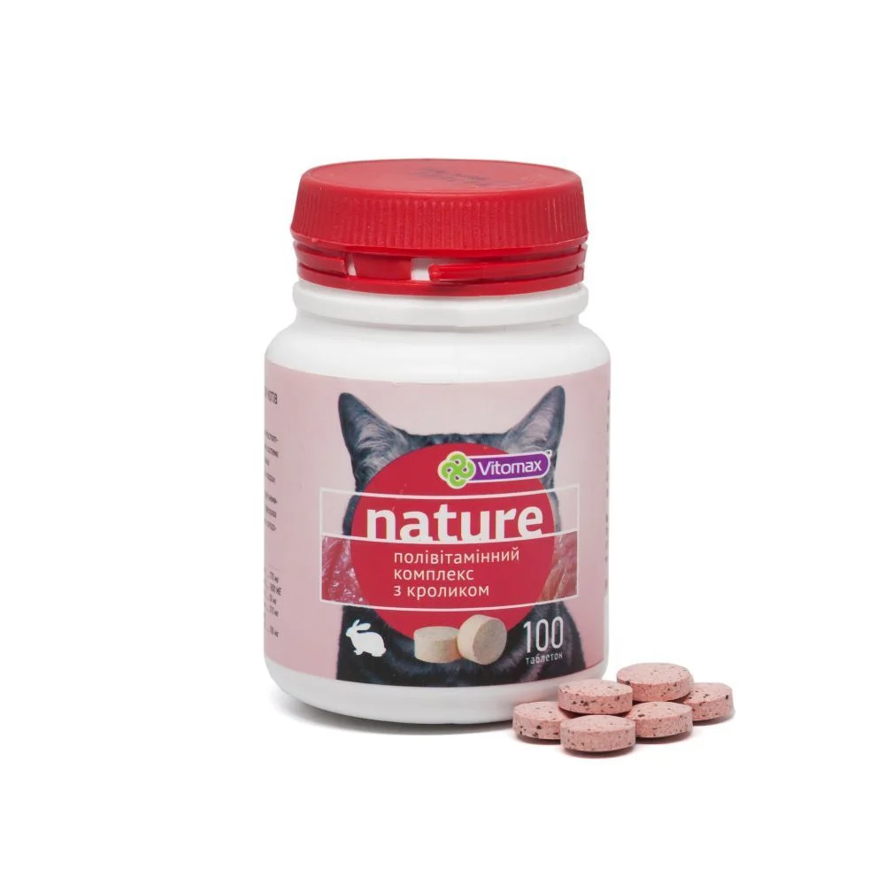 Vitomax Nature вітаміни для котів 100 шт - кролик Vitomax Nature вітаміни для котів 100 шт - кролик