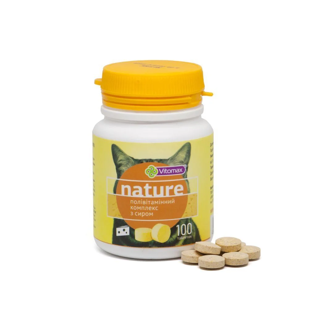 Vitomax Nature вітаміни для котів 100 шт - сир