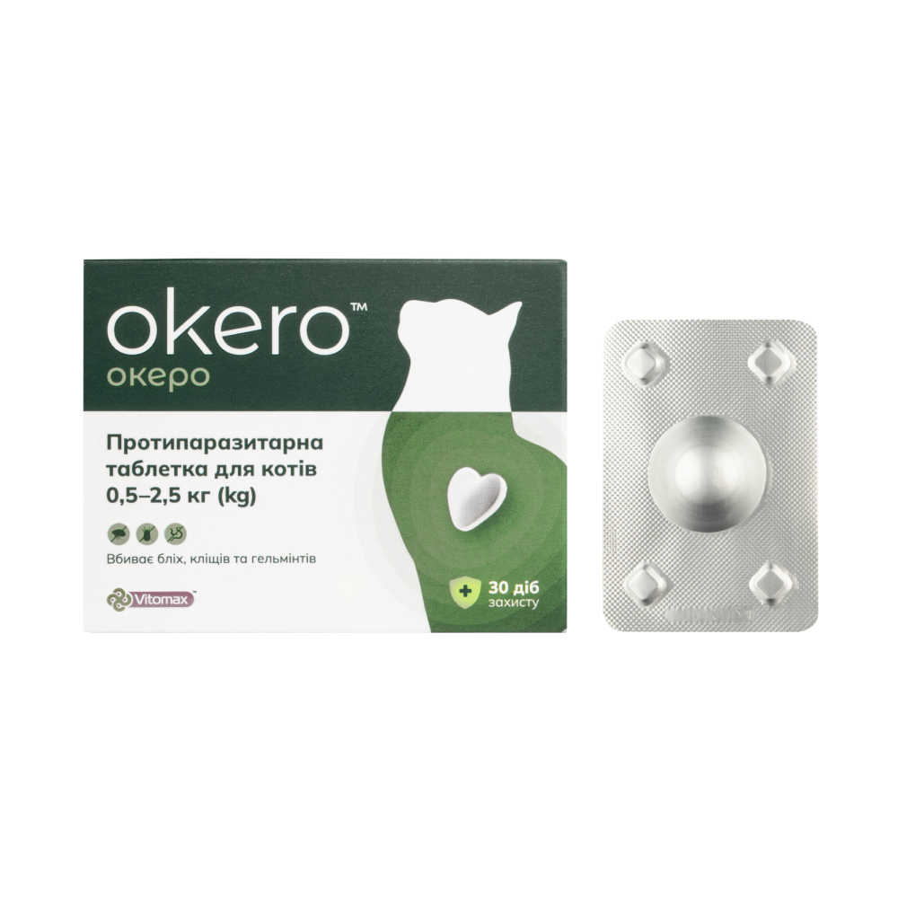 Vitomax Okero таблетки для кошек 0,5-2,5 кг 1 шт. - лосось Vitomax Okero таблетки для кошек 0,5-2,5 кг 1 шт. - лосось