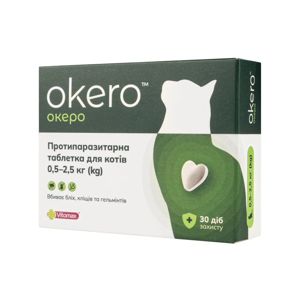 Vitomax Okero таблетки для кошек 0,5-2,5 кг 1 шт. - лосось Vitomax Okero таблетки для кошек 0,5-2,5 кг 1 шт. - лосось