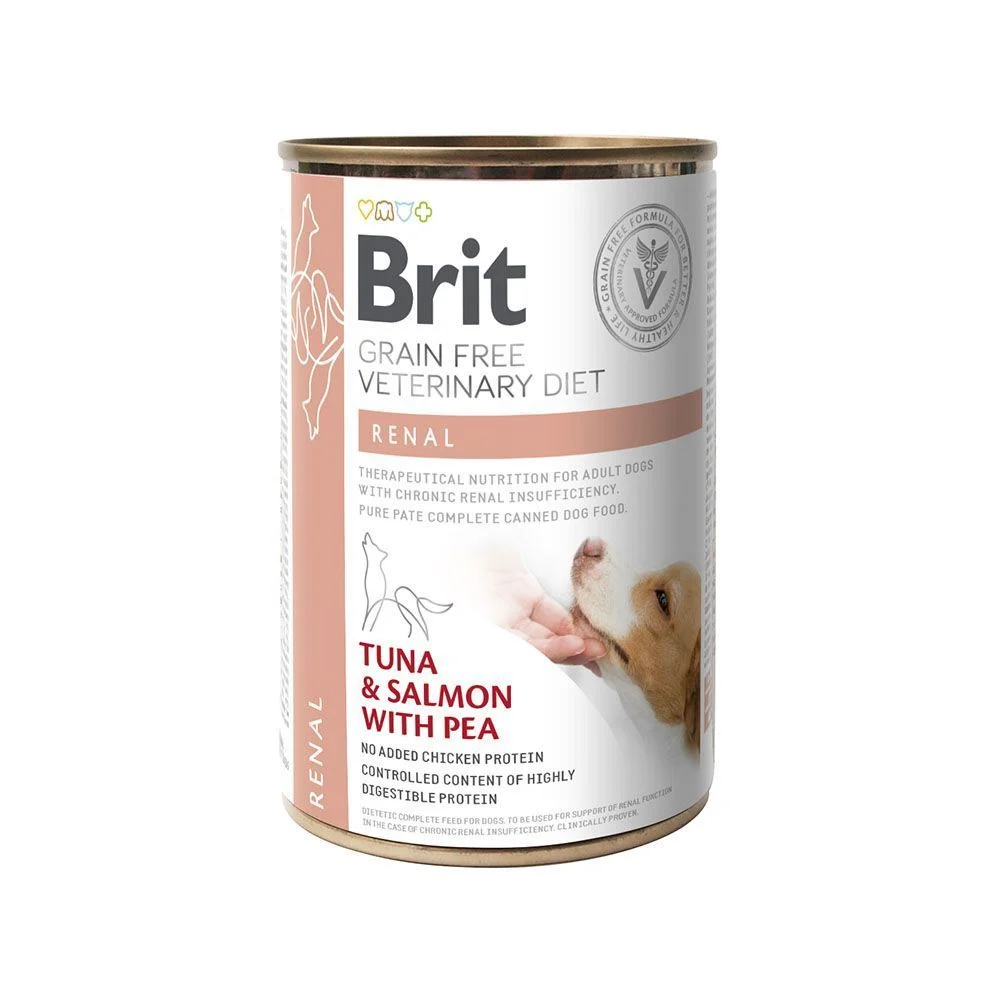 Вологий корм для собак Brit GF Veterinary Diet Renal 400 г - тунець та лосось