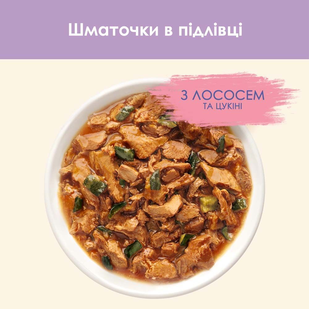 Вологий корм для котів Cat Chow Sensetive Adult 85 г - лосось та кабачок Вологий корм для котів Cat Chow Sensetive Adult 85 г - лосось та кабачок