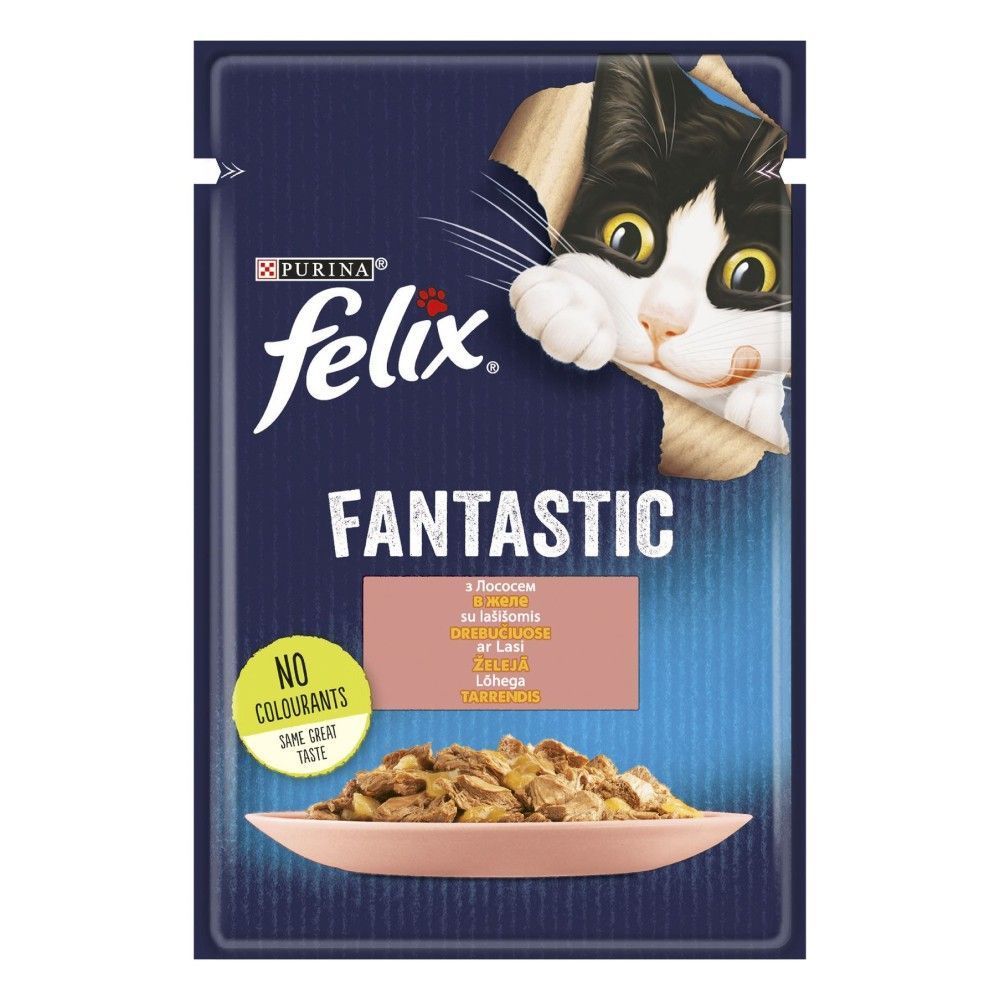 Вологий корм для котів Felix Fantastic 85 г - лосось Вологий корм для котів Felix Fantastic 85 г - лосось
