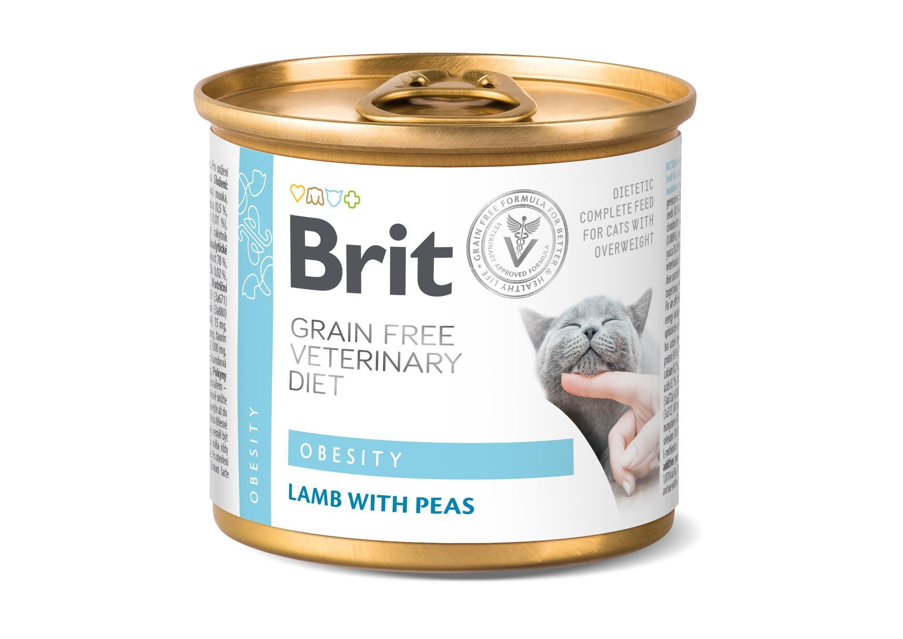 Вологий корм для котів Brit VetDiets Obesity 200 г - ягня та горох Вологий корм для котів Brit VetDiets Obesity 200 г - ягня та горох