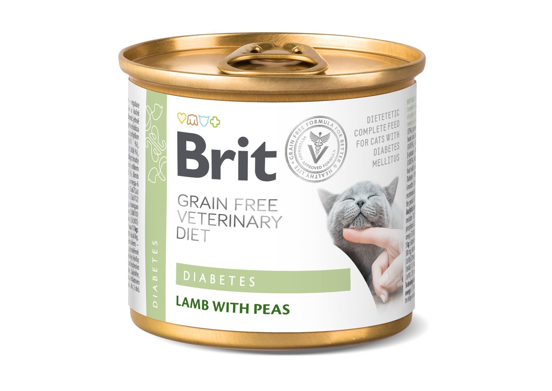 Вологий корм для котів Brit VetDiets Diabetes 200 г - ягня та горох Вологий корм для котів Brit VetDiets Diabetes 200 г - ягня та горох