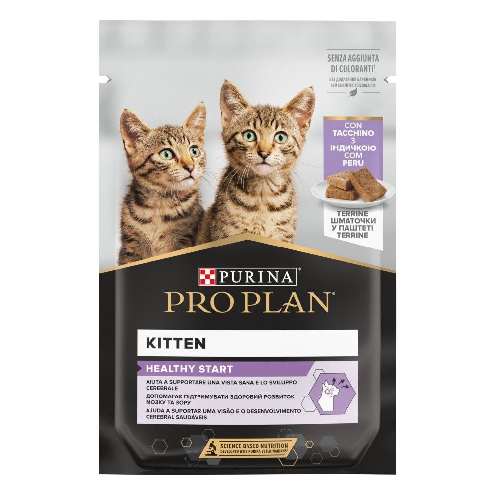 Влажный корм для котят Pro Plan Kitten Healthy Start 75 г — индейка Влажный корм для котят Pro Plan Kitten Healthy Start 75 г — индейка