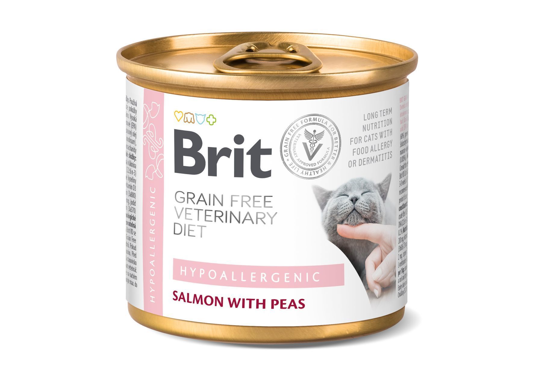 Вологий корм для котів Brit VetDiets Hypoallergenic 200 г - лосось та горох