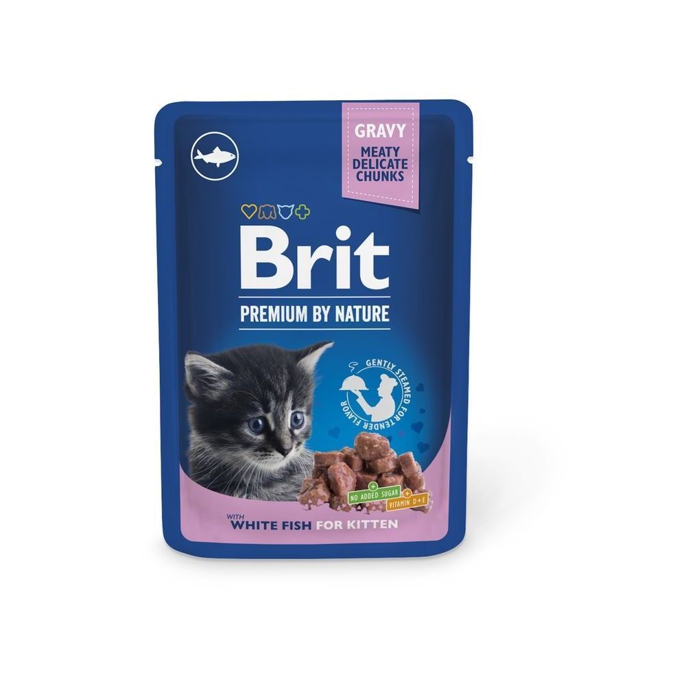 Вологий корм для кошенят Brit Premium Kitten 100 г - біла риба Вологий корм для кошенят Brit Premium Kitten 100 г - біла риба