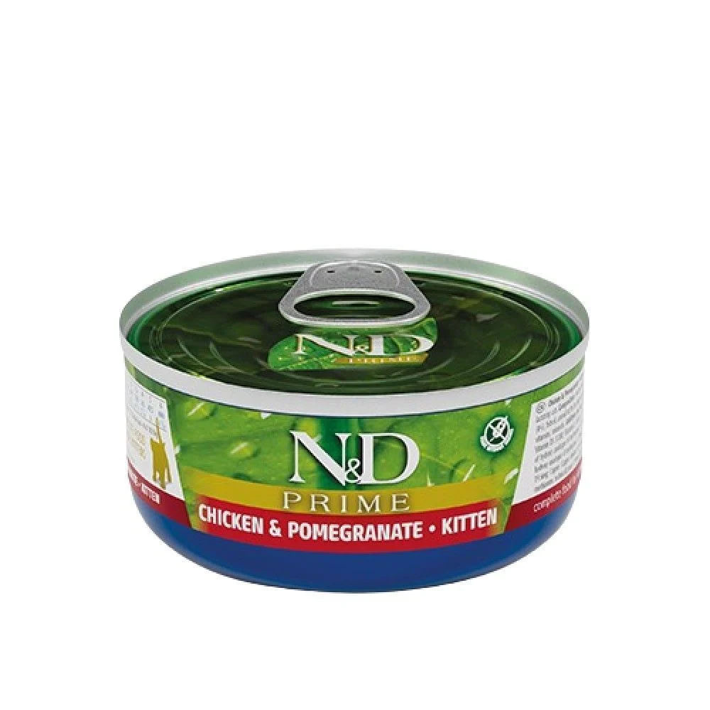 Вологий корм для кошенят Farmina N&D Grain Free Prime Kitten 70 г - курка та гранат