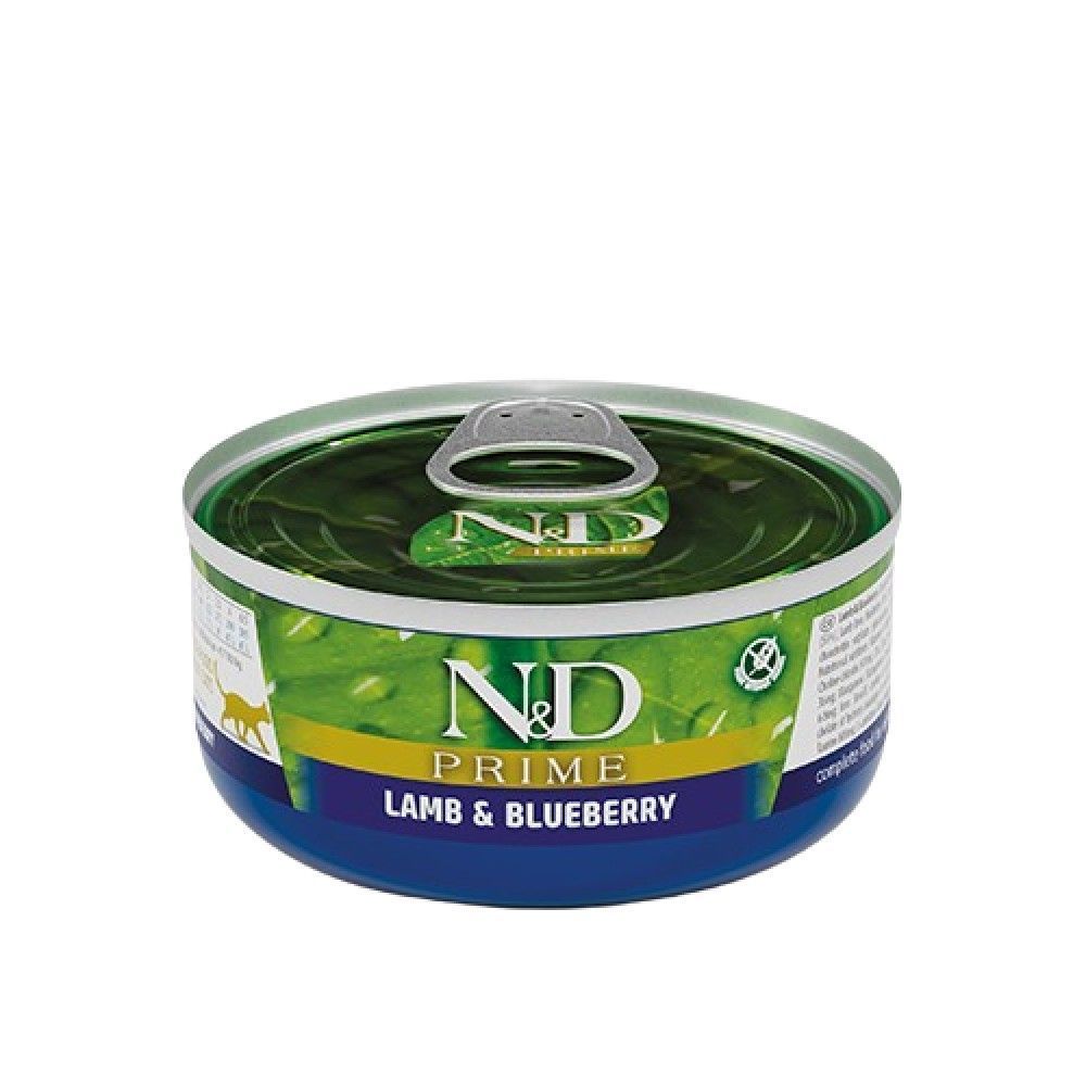 Вологий корм для котів Farmina N&D Grain Free Prime 70 г - ягня та чорниця