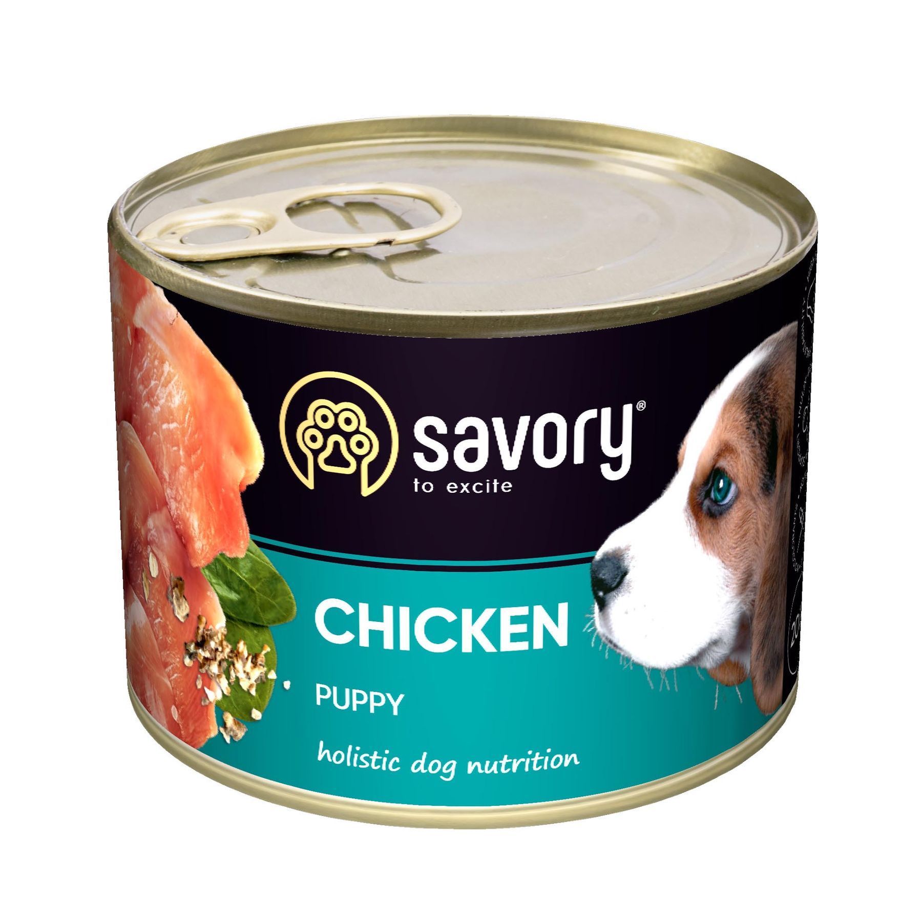 Вологий корм для цуценят Savory Puppy 200 г - курка фото 1 Вологий корм для цуценят Savory Puppy 200 г - курка фото 1