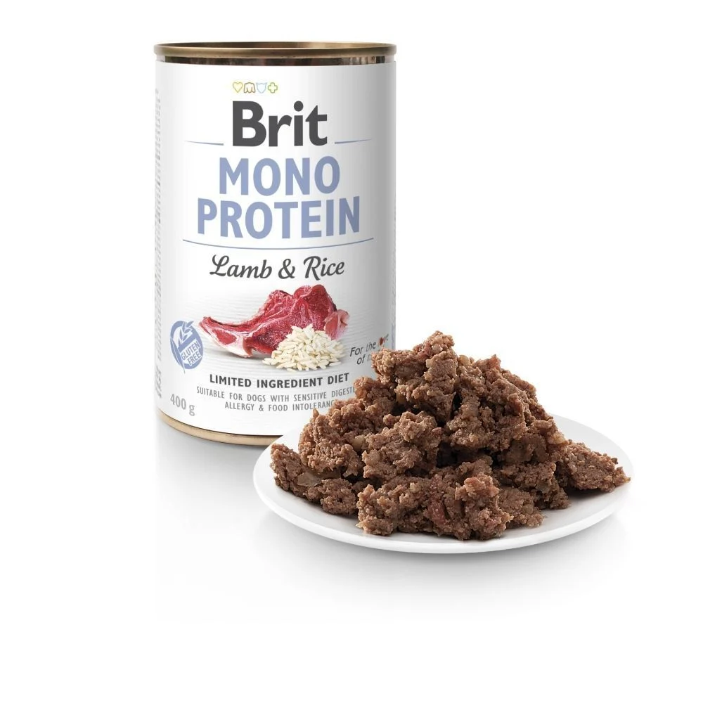 Вологий корм для собак Brit Care Mono Protein 400 г - ягня та рис