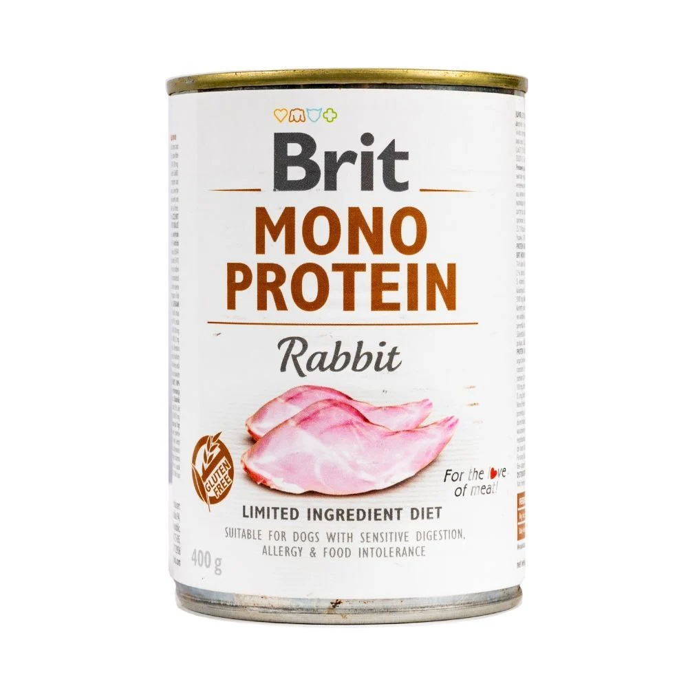 Вологий корм для собак Brit Care Mono Protein 400 г - кролик Вологий корм для собак Brit Care Mono Protein 400 г - кролик