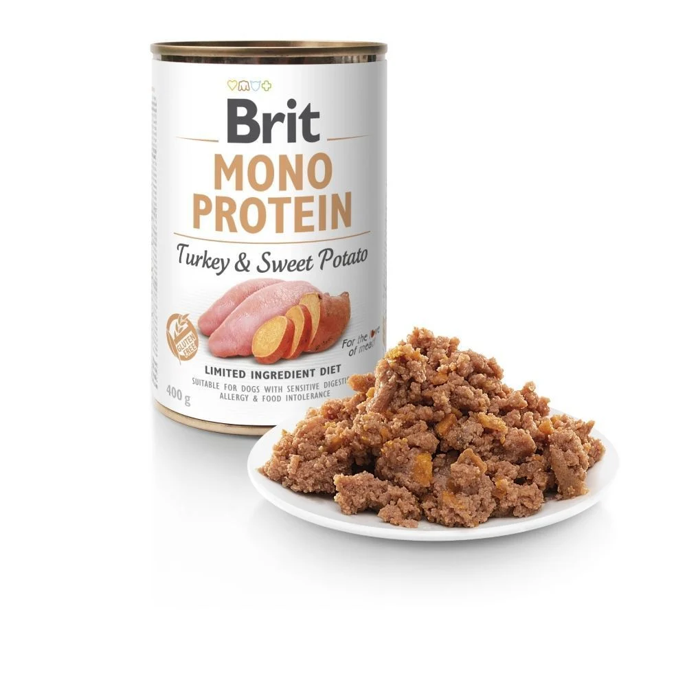 Вологий корм для собак Brit Care Mono Protein 400 г - індичка та солодка картопля