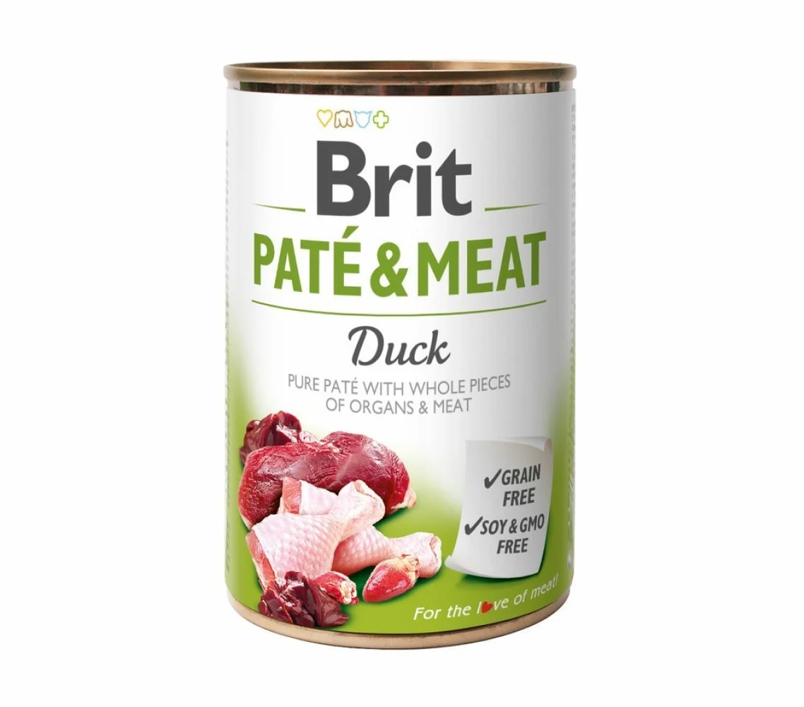 Brit Care Pate&Meat влажный корм для собак 800 г - утка