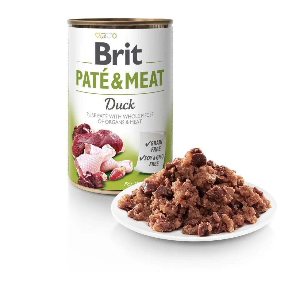 Вологий корм для собак Brit Care Pate&Meat 400 г - качка