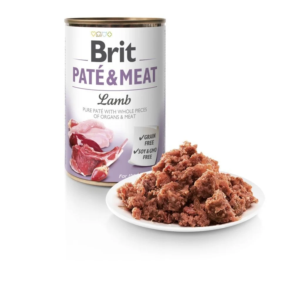Вологий корм для собак Brit Care Pate&Meat 400 г - ягня