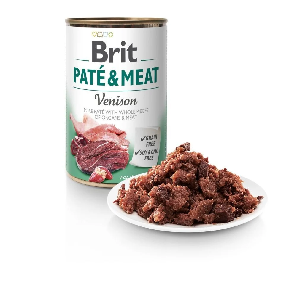 Вологий корм для собак Brit Care Pate&Meat 400 г - оленина