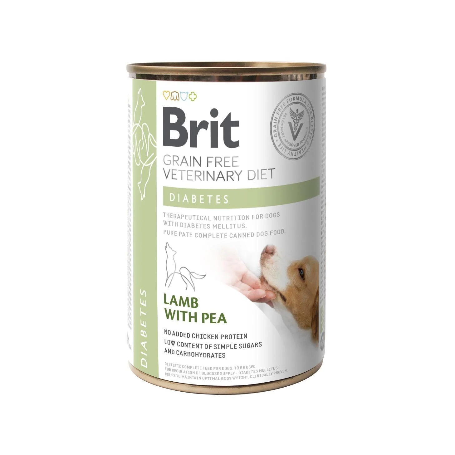 Вологий корм для собак Brit GF Veterinary Diet Diabetes 400 г - ягня та горох