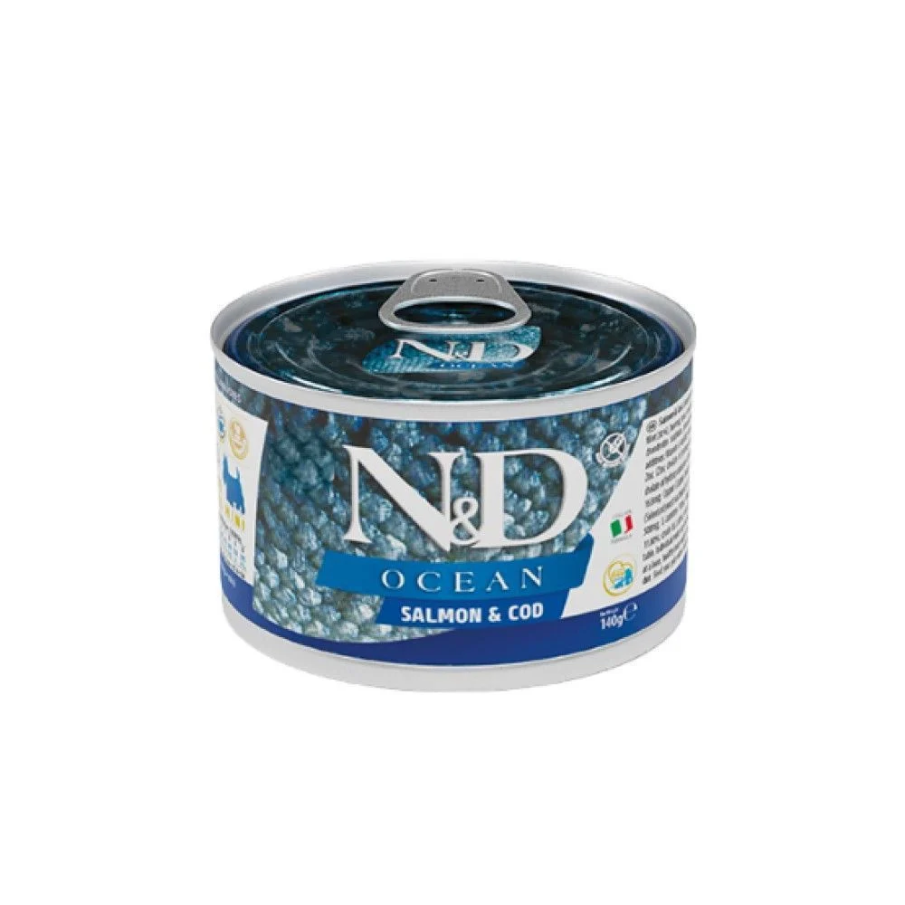 Вологий корм для собак Farmina N&D Grain Free Mini Adult 140 г - лосось та тріска
