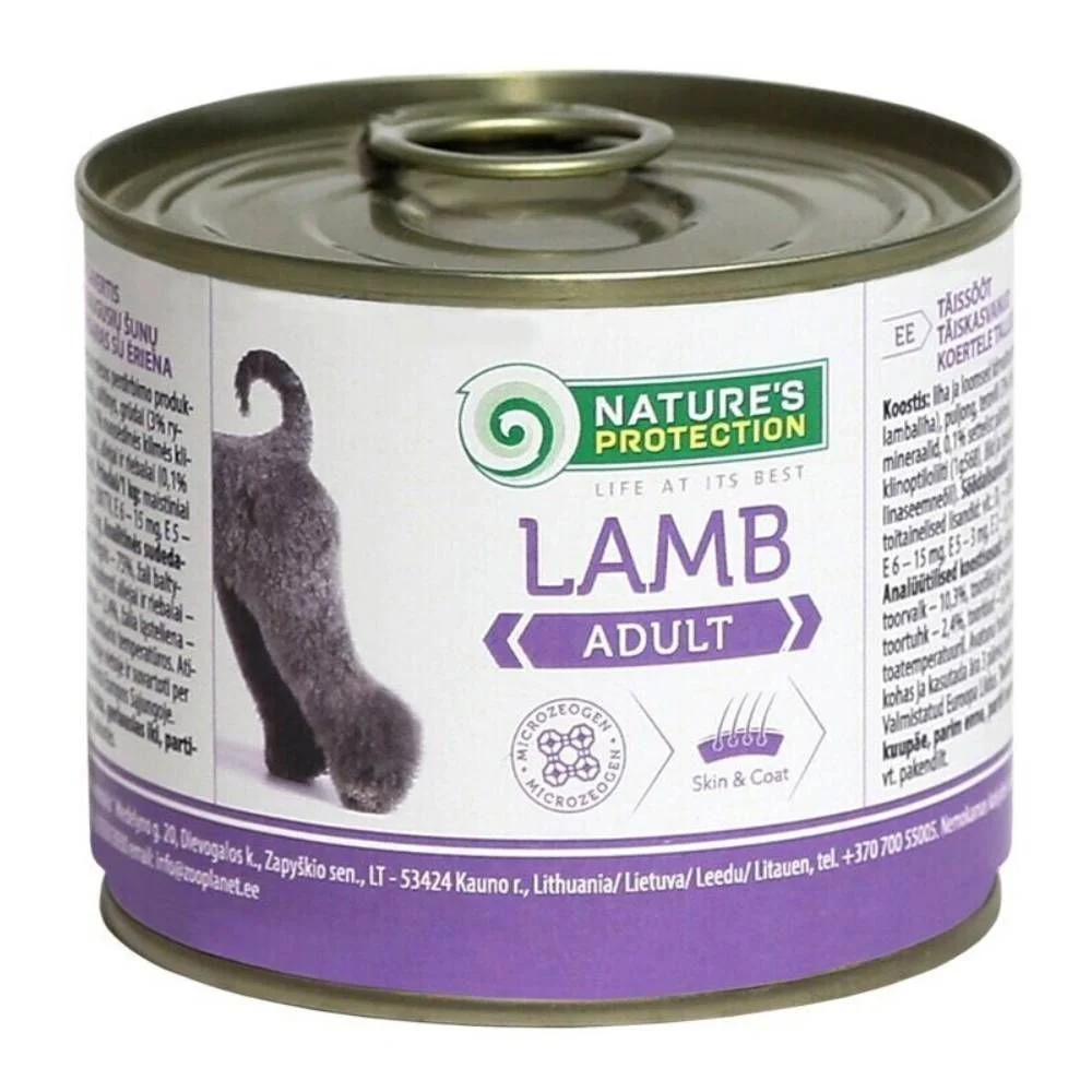 Вологий корм для собак Nature's Protection Adult 200 г - ягня