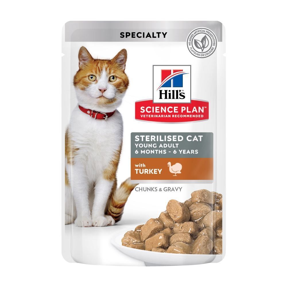 Вологий корм для котів Hill's Science Plan Sterilised Young Adult 85 г - індичка Вологий корм для котів Hill's Science Plan Sterilised Young Adult 85 г - індичка