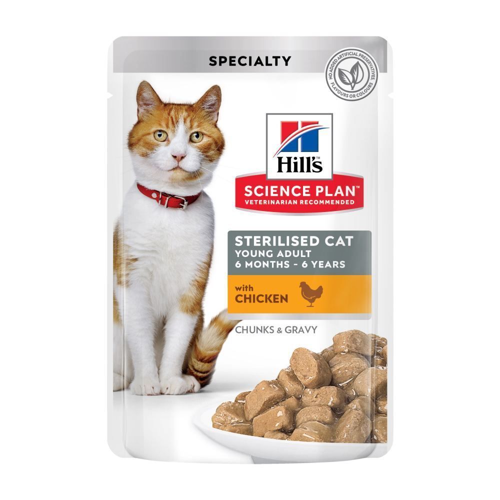 Вологий корм для котів Hill's Science Plan Sterilised Young Adult 85 г - курка Вологий корм для котів Hill's Science Plan Sterilised Young Adult 85 г - курка