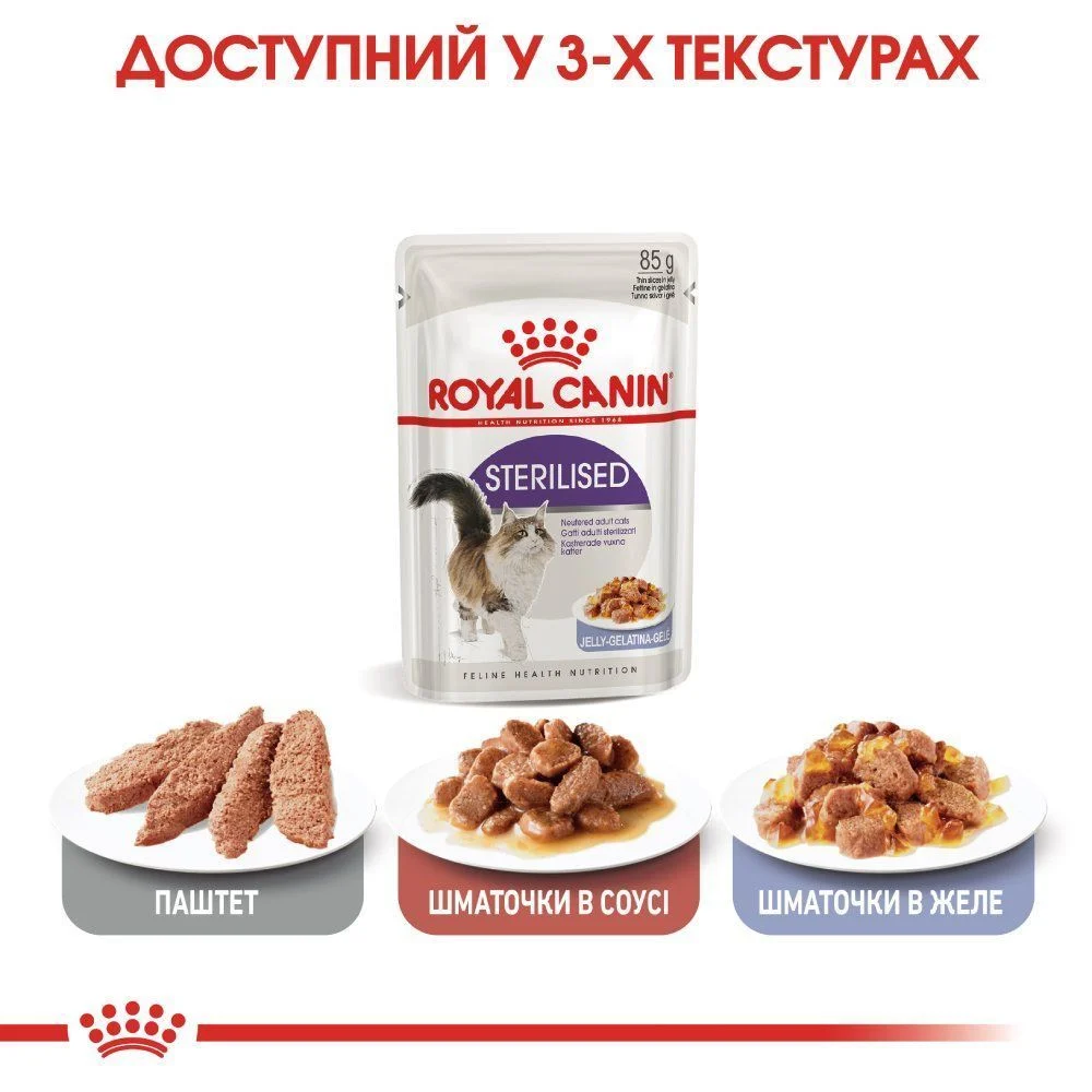 Влажный корм для кошек Royal Canin Sterilized Jelly pouch 85 г