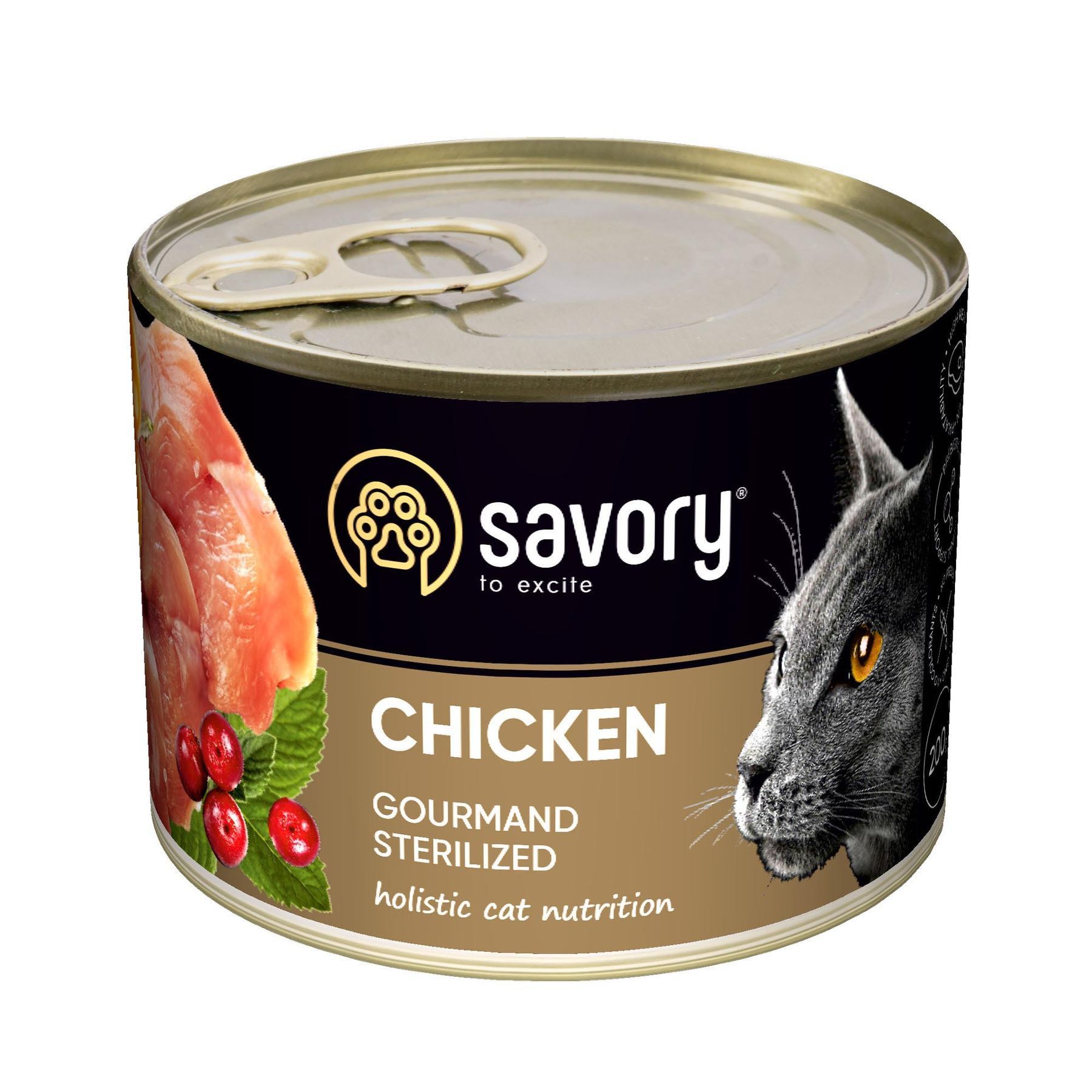 Влажный корм для кошек Savory Sterilized 200 г - курица Влажный корм для кошек Savory Sterilized 200 г - курица
