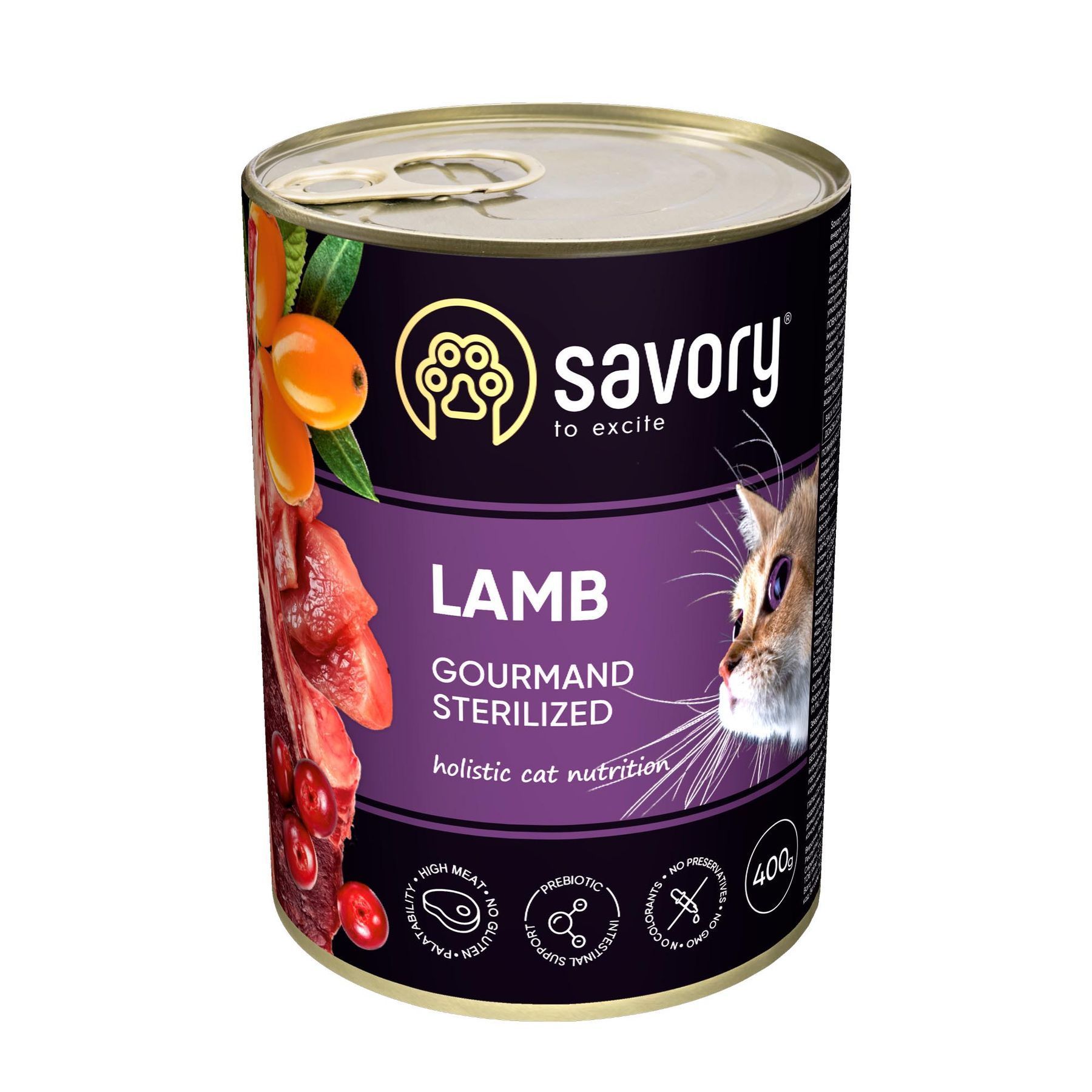 Вологий корм для котів Savory Sterilized 400 г - ягня фото 1 Вологий корм для котів Savory Sterilized 400 г - ягня фото 1