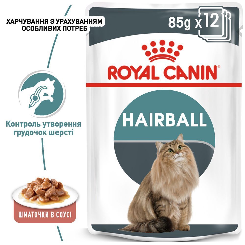 Вологий корм для котів Royal Canin Hairball Care 85 г