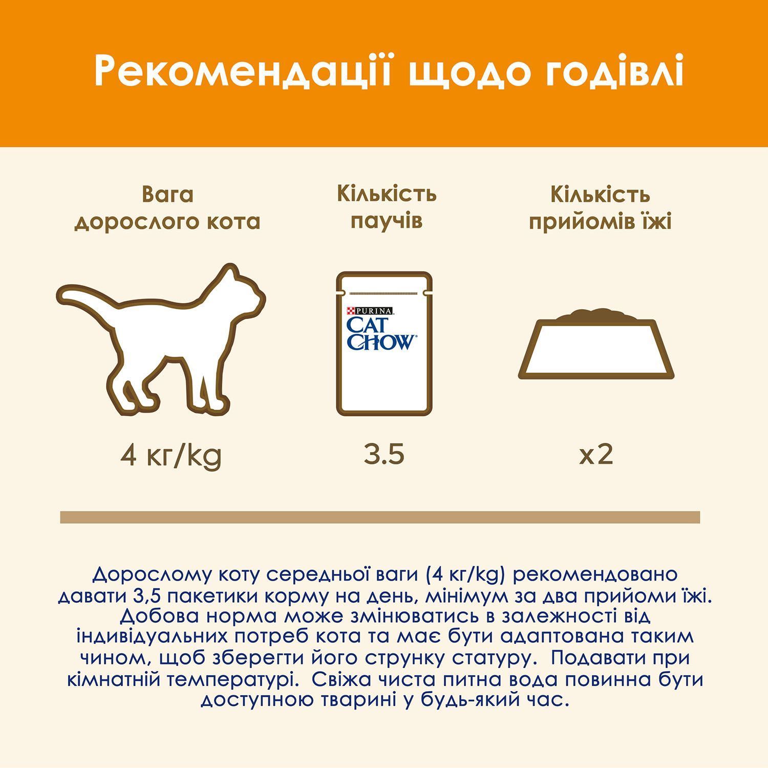 Вологий корм для котів Cat Chow Adult 85 г - курка та цукіні