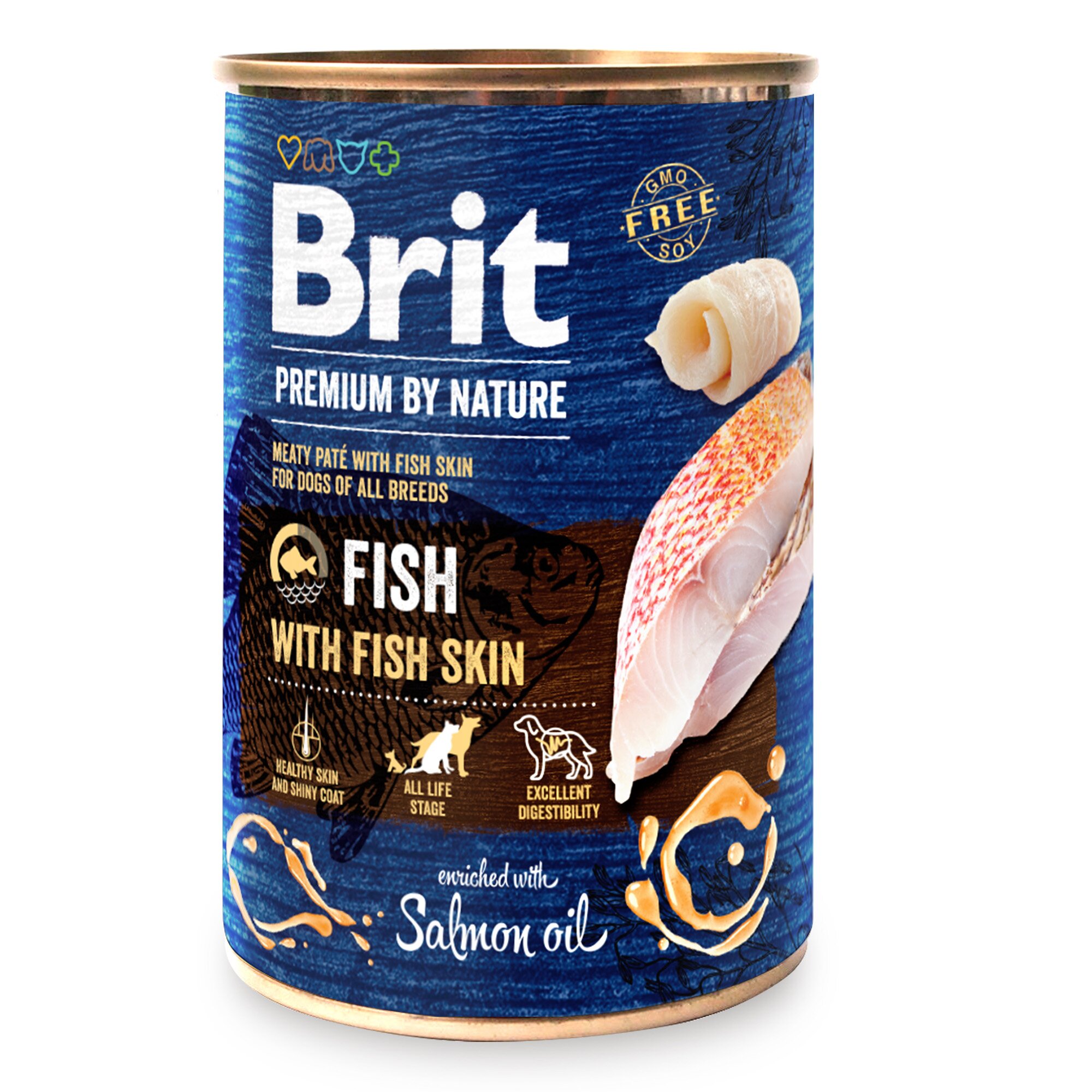 Влажный корм для собак Brit Premium By Nature Fish with Fish Skin 400 г (рыба) Влажный корм для собак Brit Premium By Nature Fish with Fish Skin 400 г (рыба)