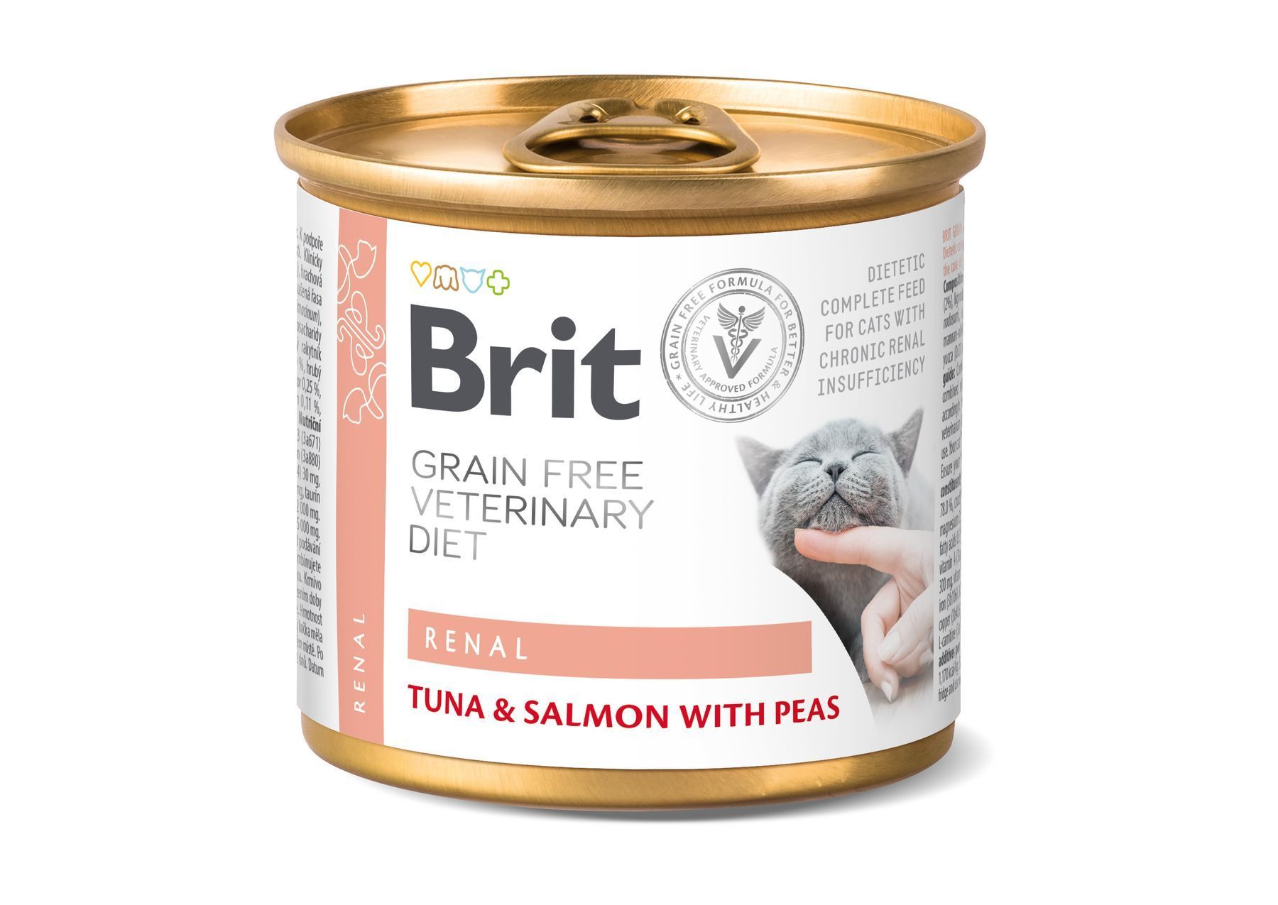 Brit VetDiets Renal упаковка влажного корма для кошек 6 шт х 200 г - тунец и лосось