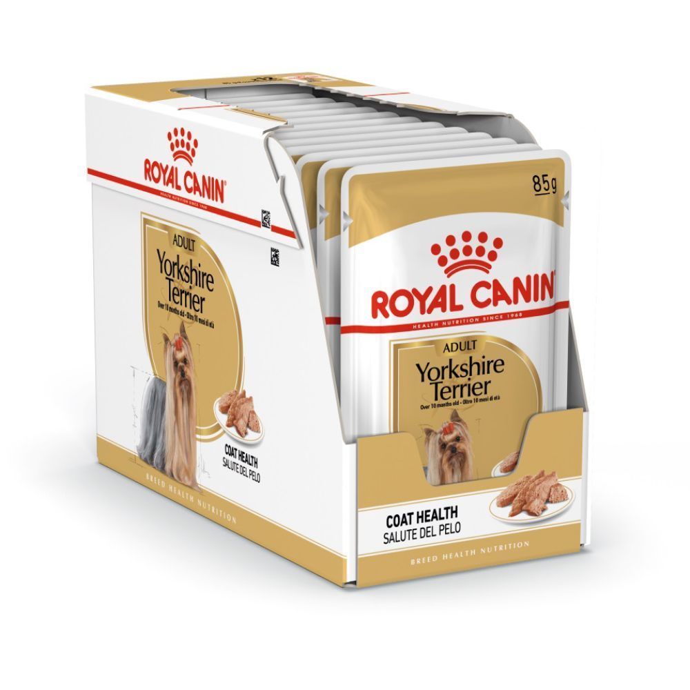 Упаковка влажного корма для собак Royal Canin Yorkshire Terrier Adult 9+3 шт. х 85 г